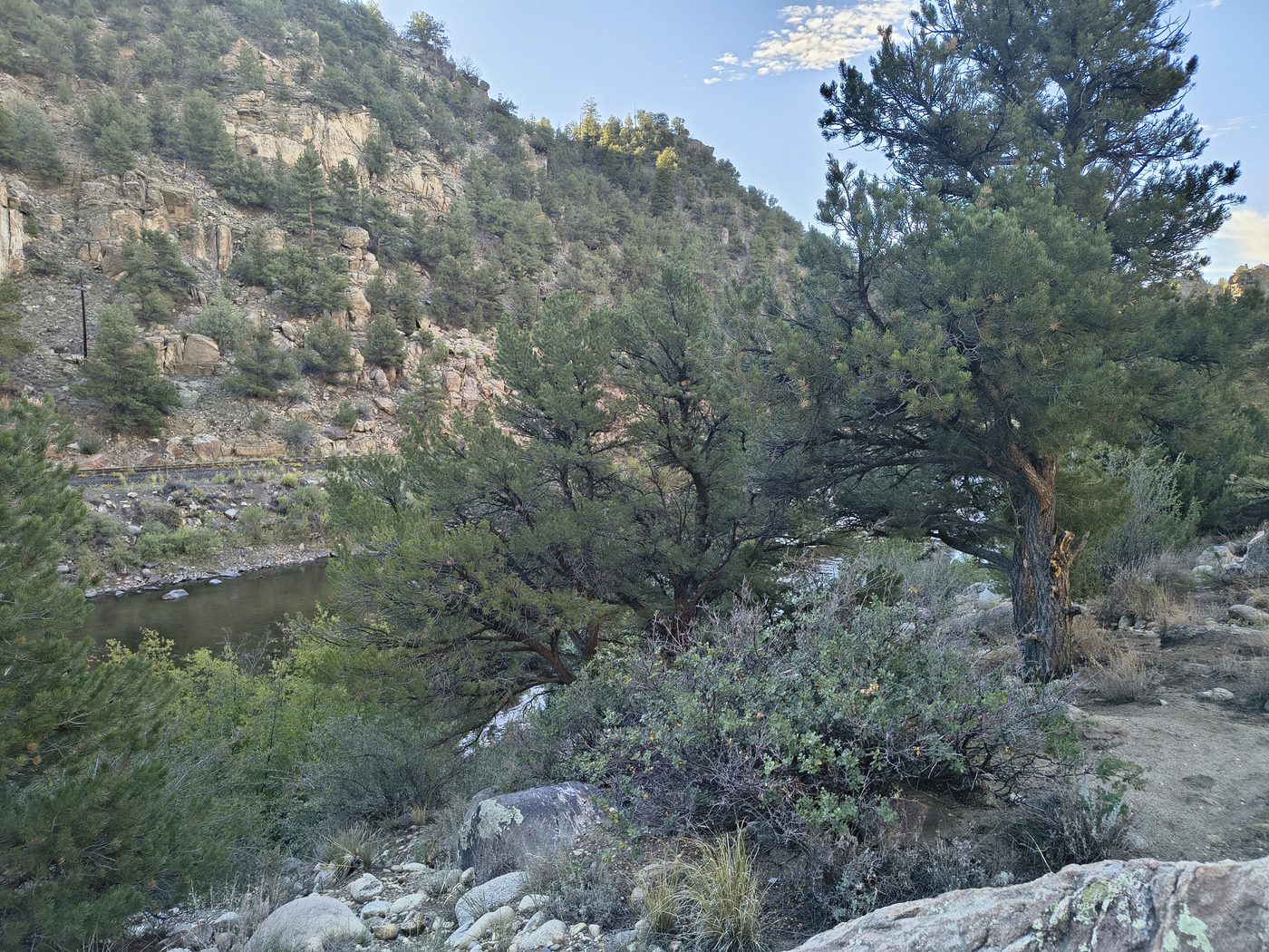 Canyon overlook of the Arkansas River at Hecla Junction